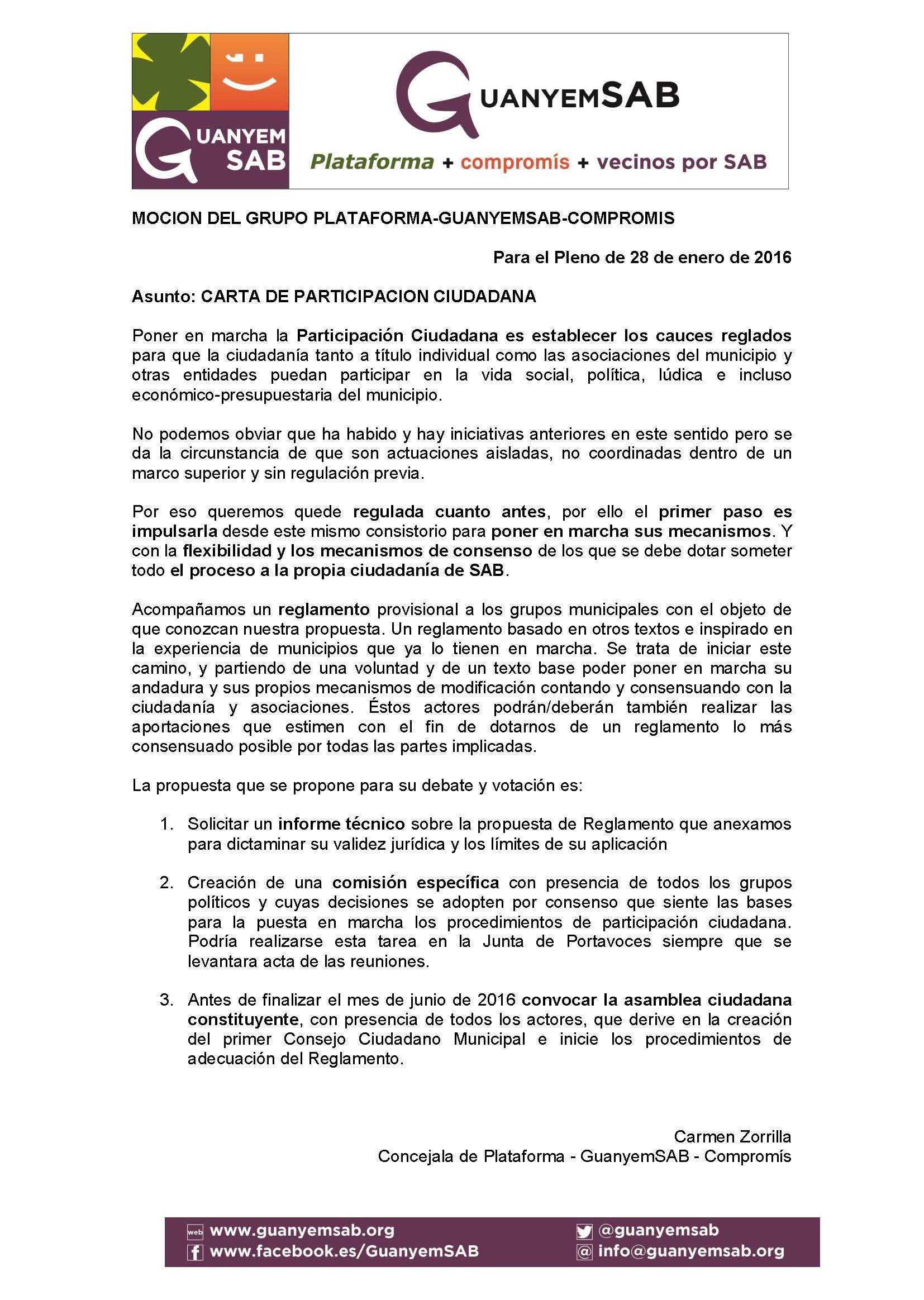 4 - MOCION CARTA DE PARTICIPACION CIUDADANA